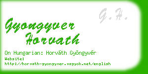 gyongyver horvath business card