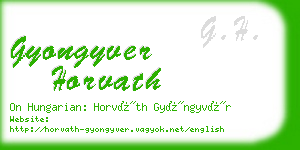 gyongyver horvath business card